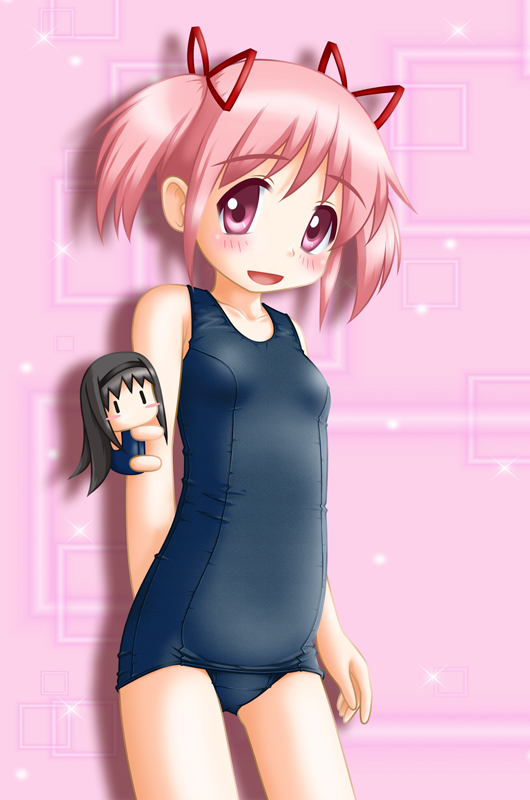 akemi homura and kaname madoka (mahou shoujo madoka magica) drawn by neopure