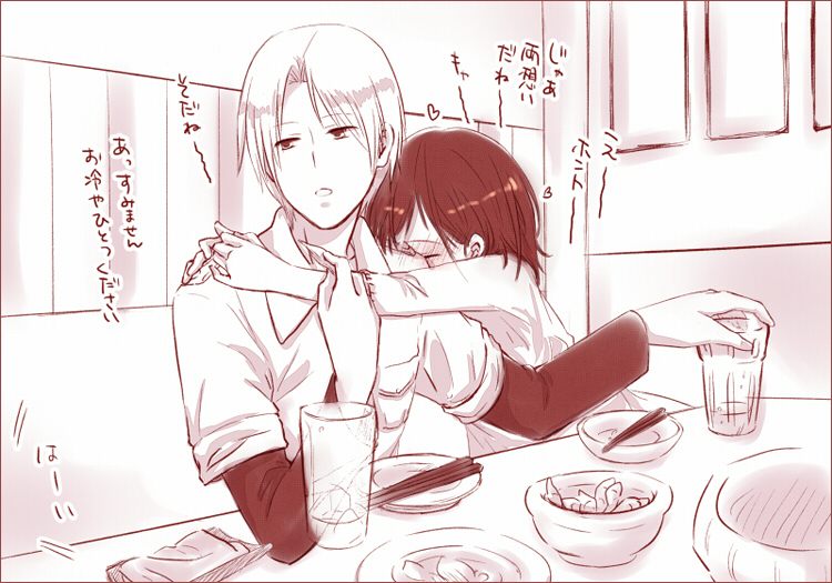 asaba yuuta and takahashi rina (kimi to boku) drawn by kana-ak