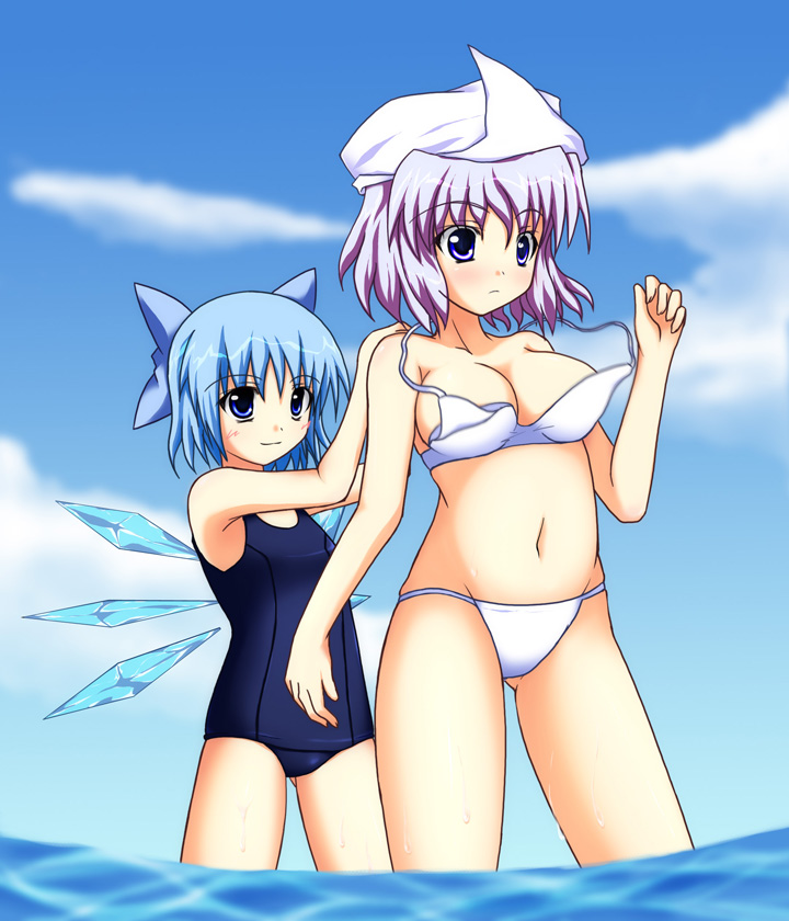 cirno and letty whiterock (touhou) drawn by sakai_(pixiv)