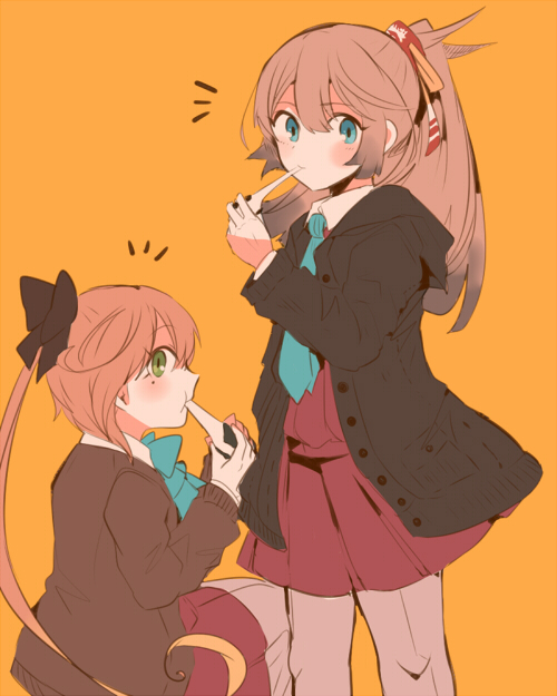 akigumo and kazagumo (kantai collection) drawn by itomugi-kun