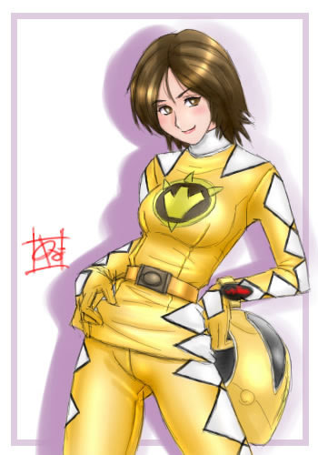 abare yellow and itsuki ranru (super sentai and 1 more)