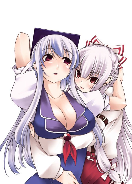 fujiwara no mokou and kamishirasawa keine (touhou) drawn by oohira_sunset