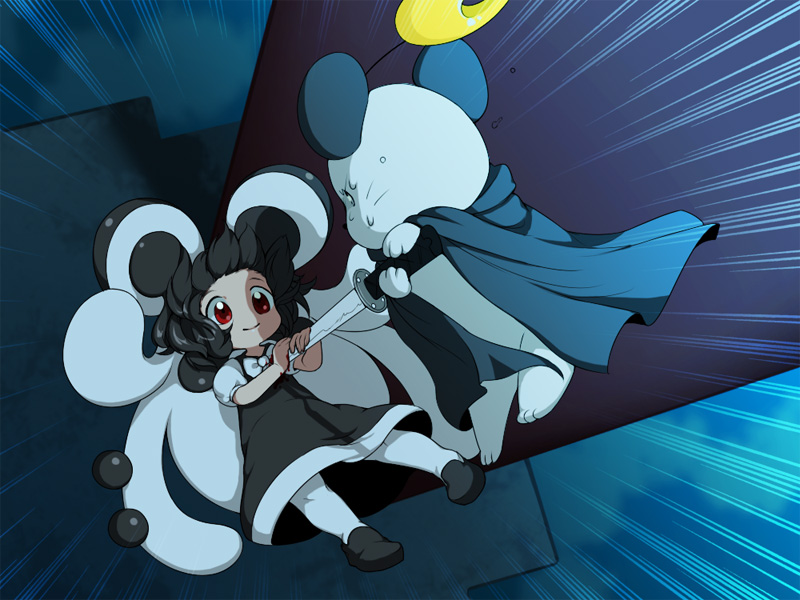 nekojita nekozukin and omochi-chan (towelket wo mou ichido and 1 more) drawn by messier_number