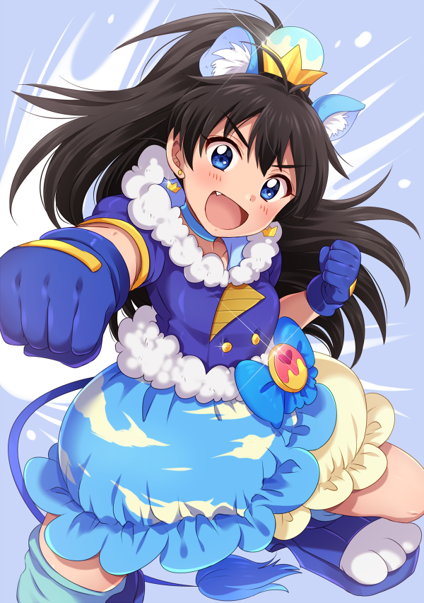 ganaha hibiki and cure gelato (idolmaster and 2 more) drawn by hiiringu