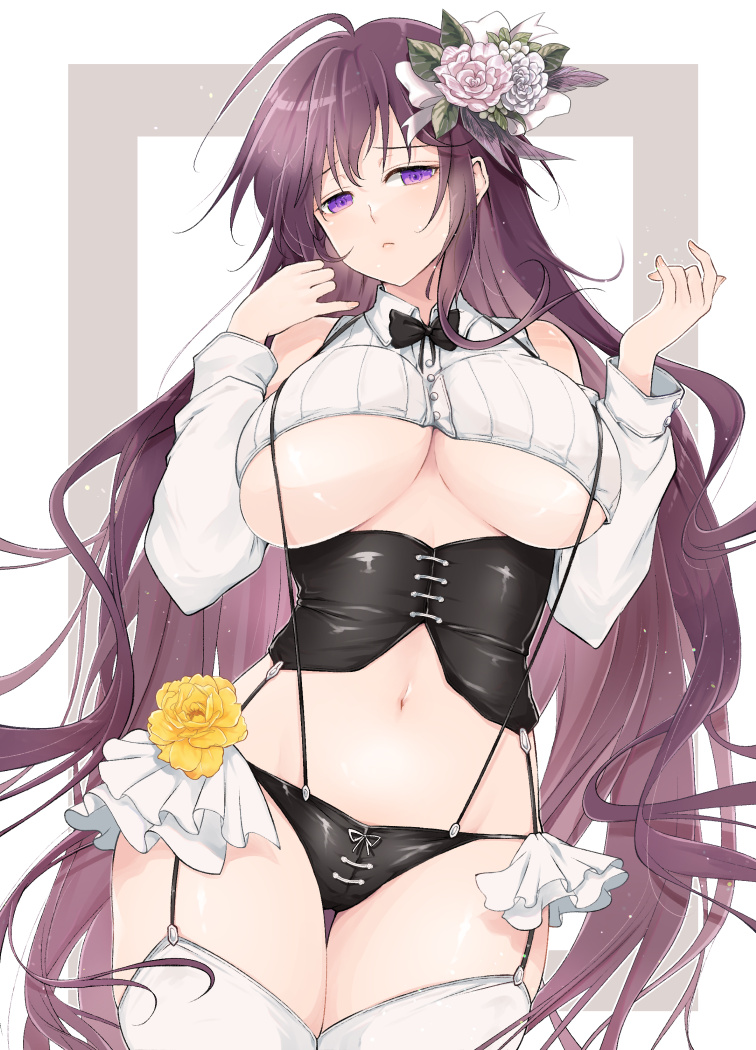 murasaki (senran kagura and 2 more) drawn by kinako_(mzknk0)
