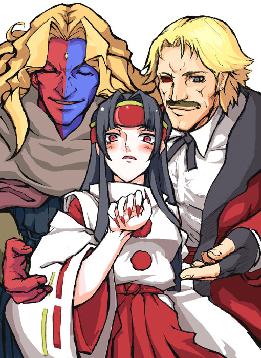rugal bernstein, gill, and rashoujin mizuki (street fighter and 4 more) drawn by aku_yuugi