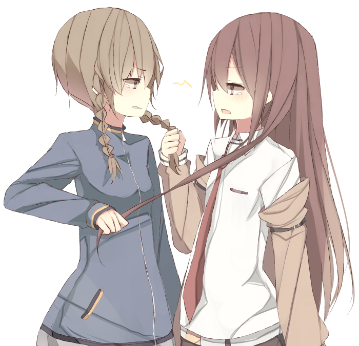 makise kurisu and amane suzuha (steins;gate) drawn by meet_neet
