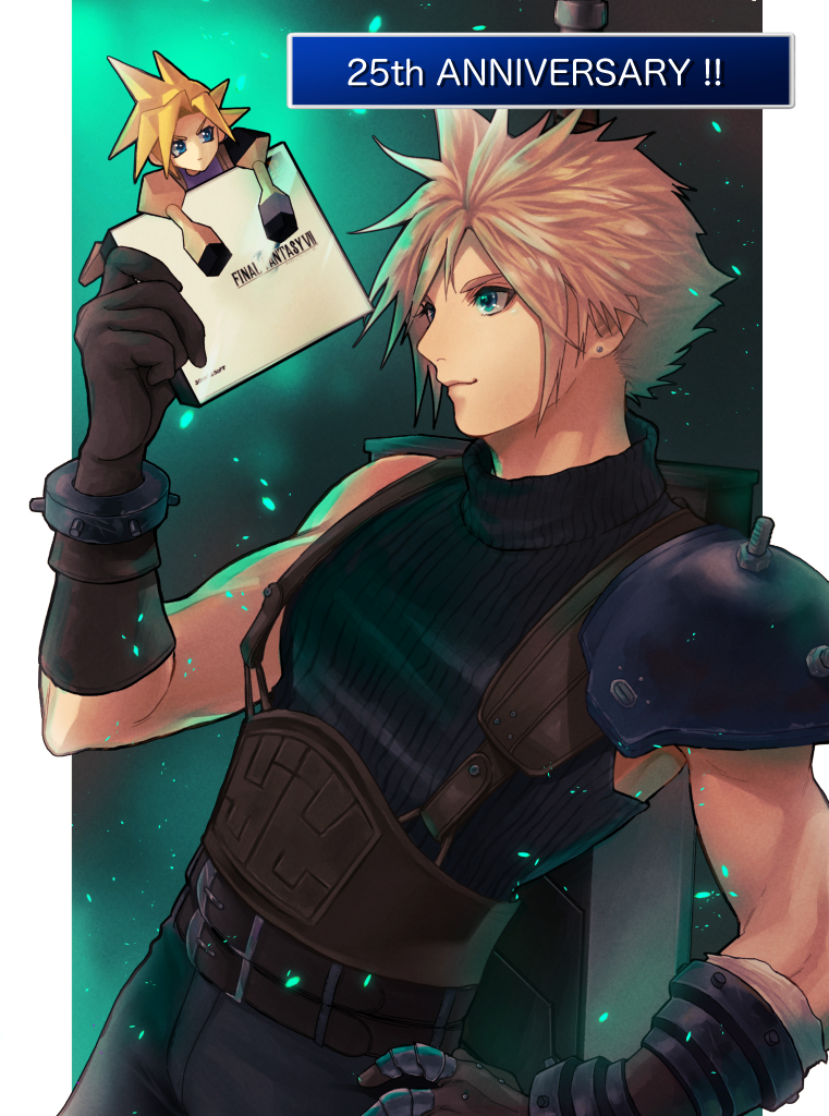 cloud strife (final fantasy and 2 more) drawn by beckey9415