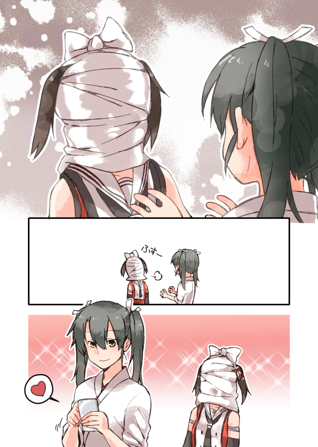zuikaku, sendai, and sendai kai ni (kantai collection) drawn by okinu_(okinu_dane)