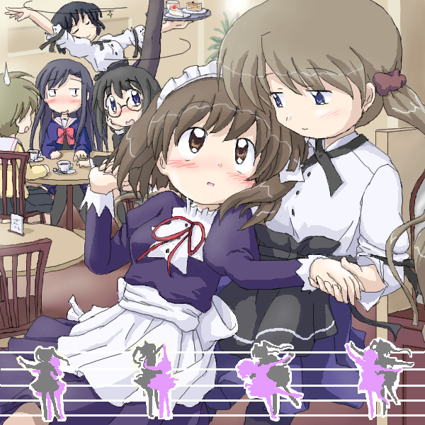 kurihara touko, sumadera yukio, asou asuna, sakaki shinobu, kida emiri, and 1 more (tenshi no inai 12-gatsu) drawn by kinutani_kanata
