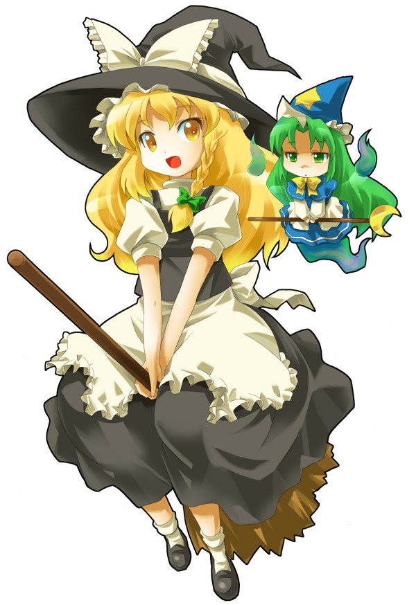 kirisame marisa and mima (touhou) drawn by michii_yuuki