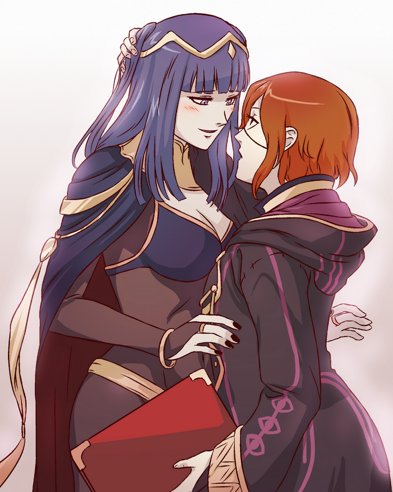 female robin and tharja (fire emblem and 1 more) drawn by flauschtraut