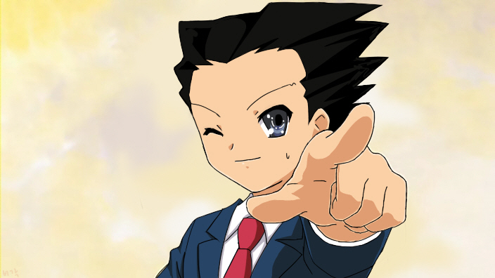 phoenix wright (suzumiya haruhi no yuuutsu and 1 more) drawn by bigak