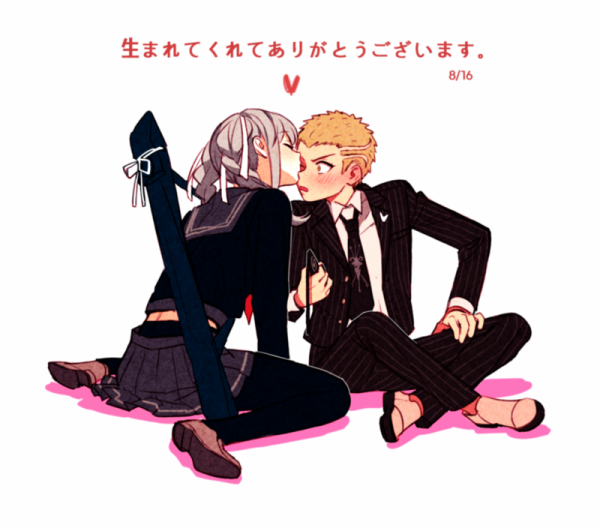 pekoyama peko and kuzuryu fuyuhiko (danganronpa and 1 more) drawn by dg_xhs