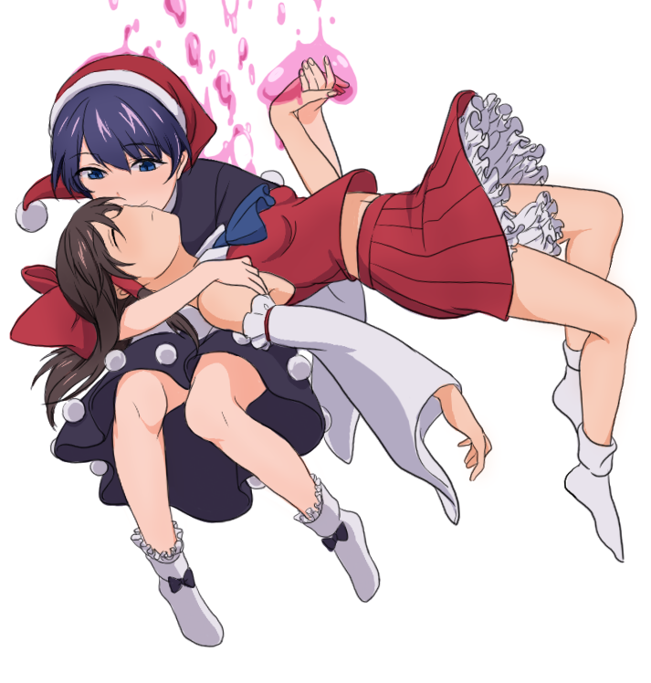 hakurei reimu and doremy sweet (touhou) drawn by toujou_(toujou_ramen)