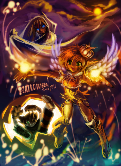 aile, vent, and girouette (mega man and 1 more) drawn by mri