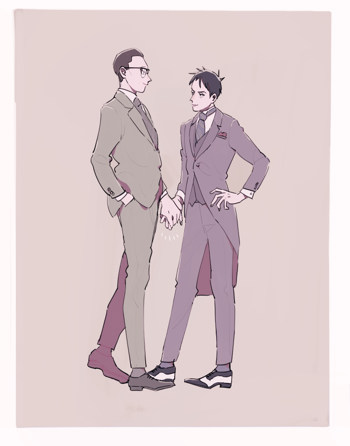 the riddler, oswald chesterfield cobblepot, the penguin, and edward nygma (dc comics and 2 more) drawn by ichino_(icn321)