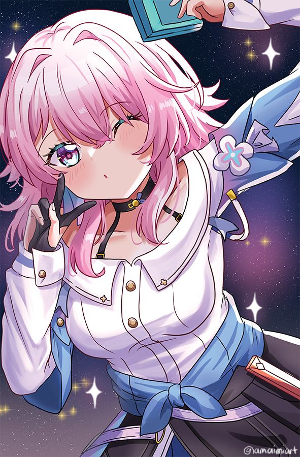 march 7th (honkai and 1 more) drawn by amaimi