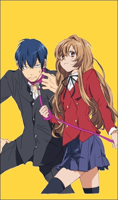 aisaka taiga and takasu ryuuji (toradora!) drawn by maui