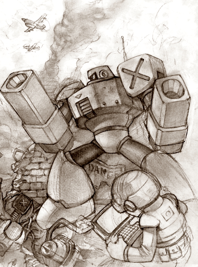 commando man (mega man and 1 more) drawn by khuntry