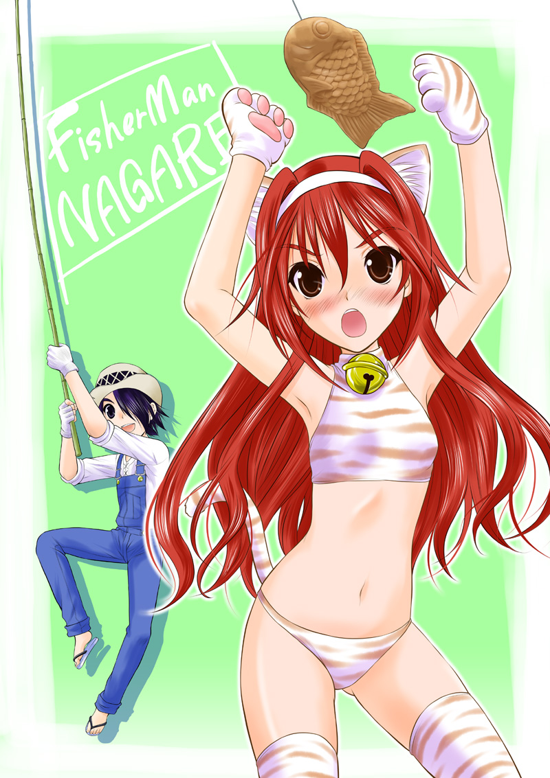 goutokuji makie and nagare hyouma (tsuriya nagare) drawn by takeshita_kenjirou