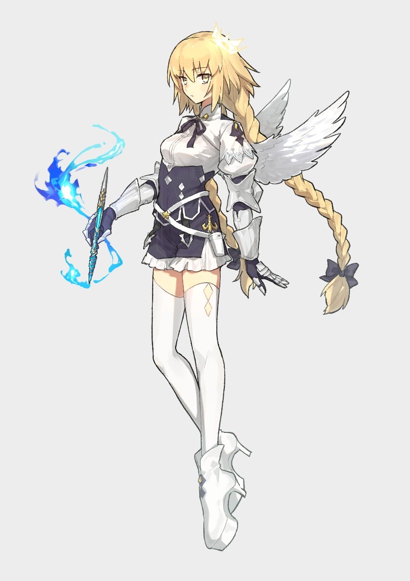 jeanne d'arc and metatron jeanne (fate and 1 more) drawn by kabutomushi_s