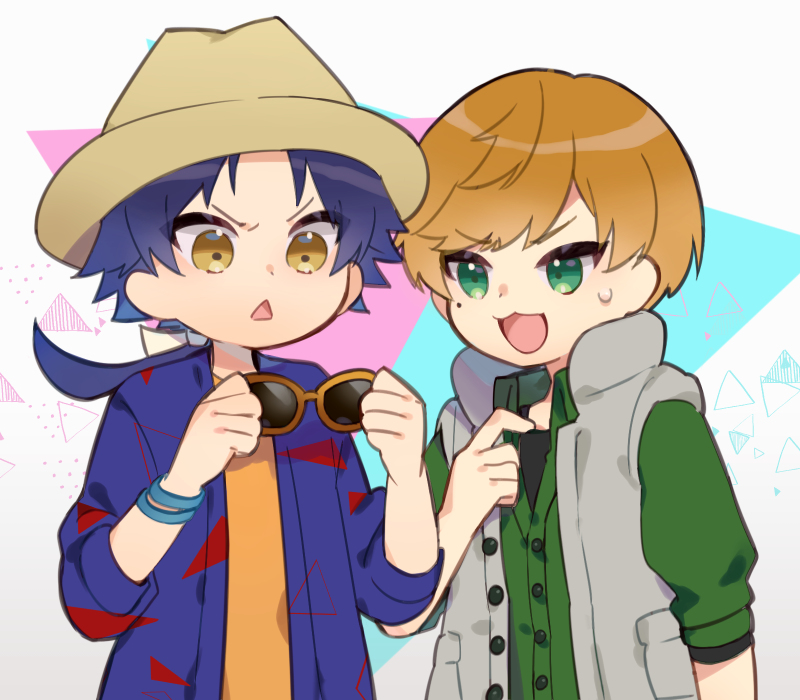 miki nozomu and minamoto mitsukuni (dankira!!!) drawn by 1623