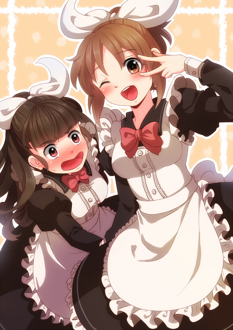 kamiya nao and abe nana (idolmaster and 1 more) drawn by sakuyabm