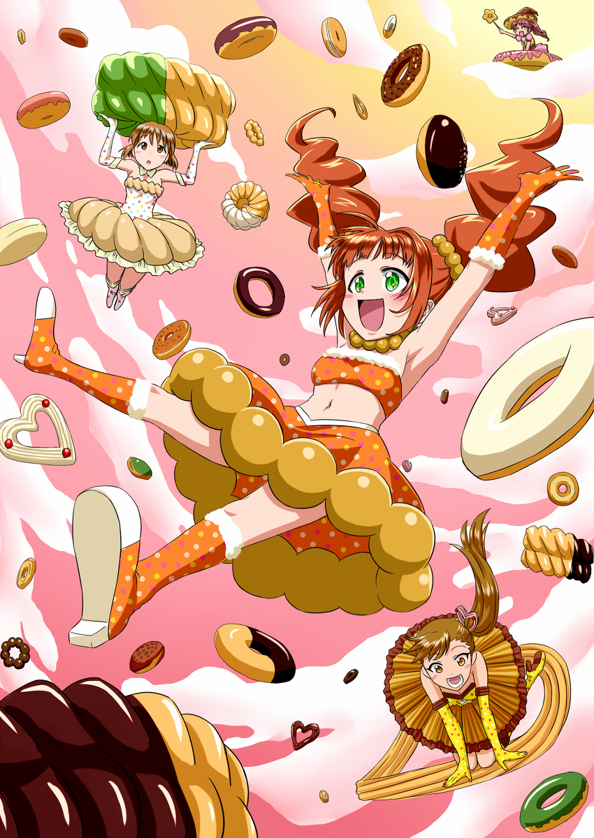 takatsuki yayoi, hagiwara yukiho, and futami mami (idolmaster) drawn by shigyo