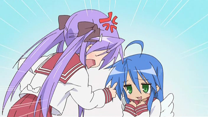 hiiragi kagami, izumi konata, and tsukimiya ayu (lucky star and 1 more)