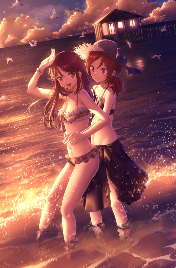 nishikino maki and sakurauchi riko (love live! and 2 more) drawn by nagareboshi