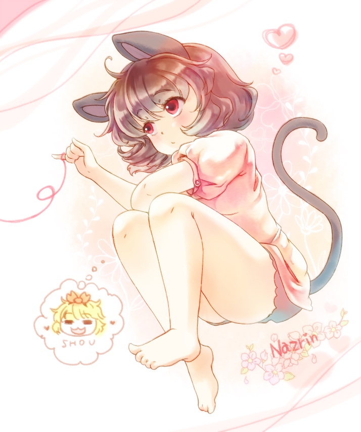 nazrin and toramaru shou (touhou) drawn by iris_anemone