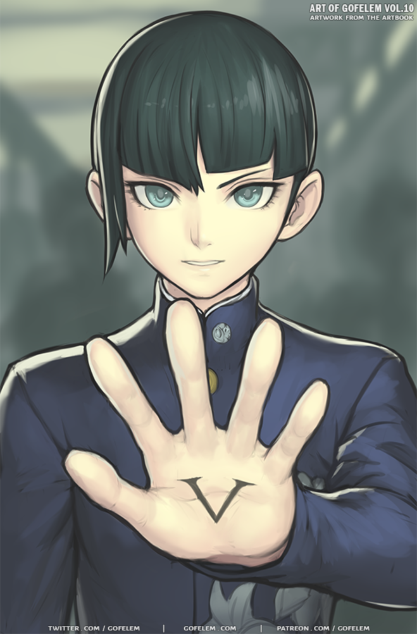 protagonist (shin megami tensei and 1 more) drawn by gofelem