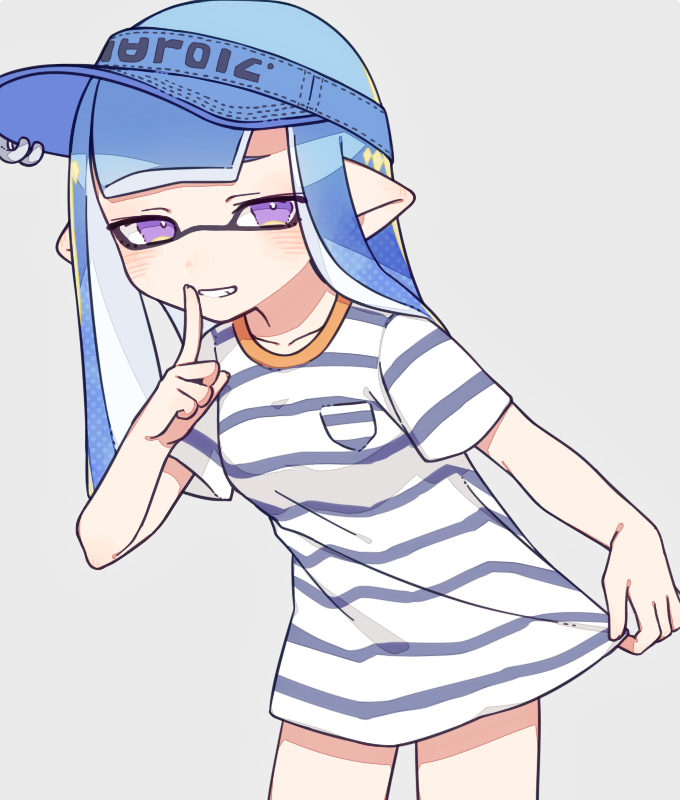 inkling player character and inkling girl (splatoon) drawn by inuowour
