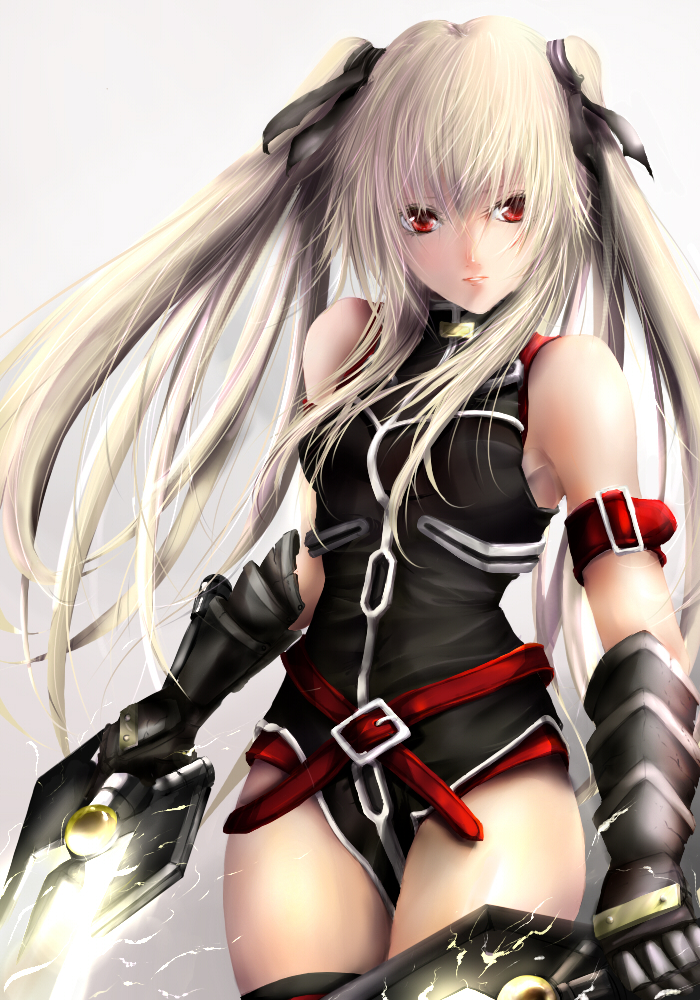 fate testarossa and bardiche (lyrical nanoha and 1 more) drawn by koukyou