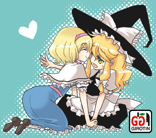 kirisame marisa and alice margatroid (touhou) drawn by girotin_ginza