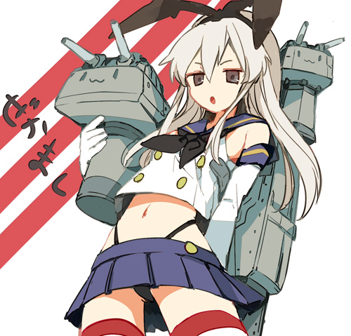 shimakaze and rensouhou-chan (kantai collection) drawn by kinari