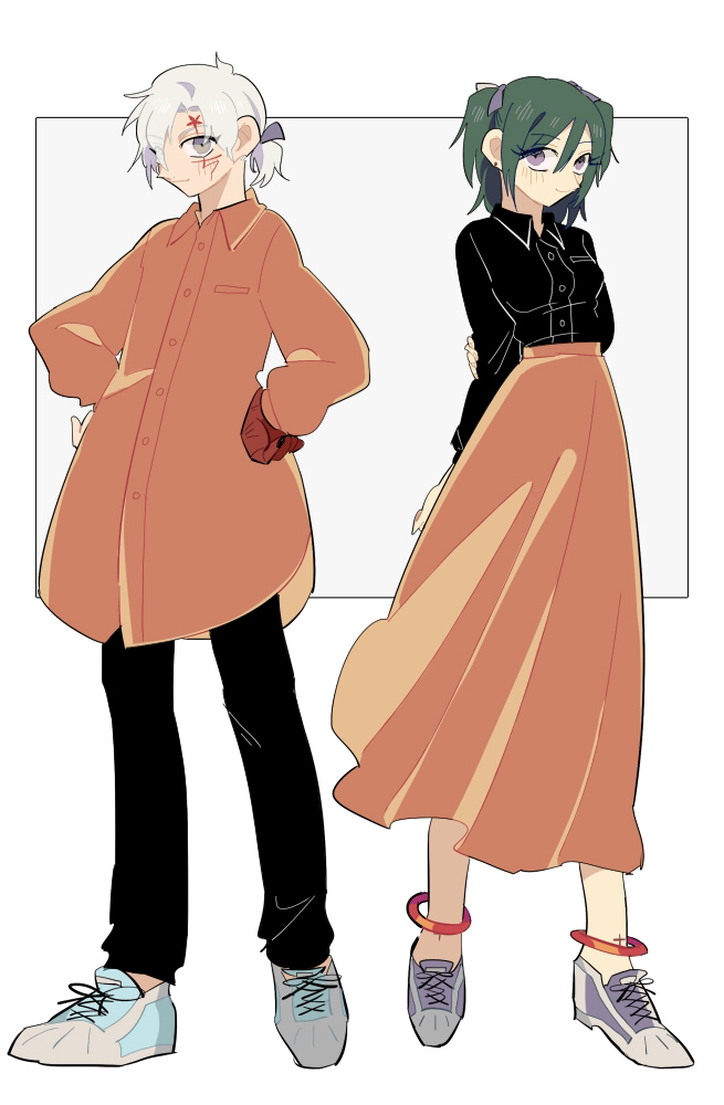 lenalee lee and allen walker (d.gray-man) drawn by xmori_6