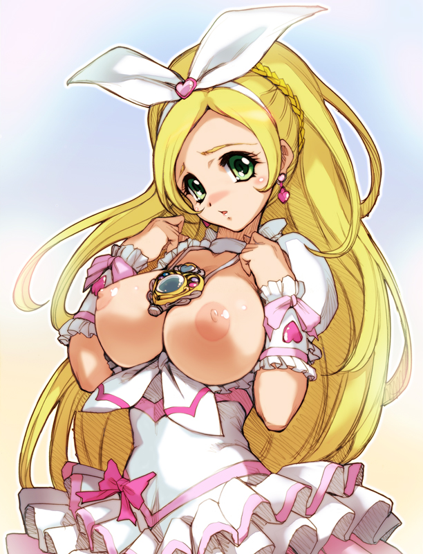 minamino kanade and cure rhythm (precure and 1 more) drawn by hisahiko