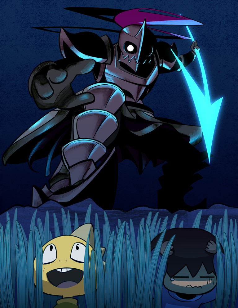 frisk, undyne, and monster kid (undertale) drawn by houten_(dre_a_mer)