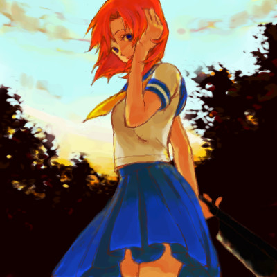 ryuuguu rena (higurashi no naku koro ni) drawn by egawa_satsuki