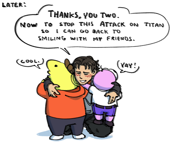 eren yeager, charlie dompler, and pim pimling (shingeki no kyojin and 1 more) drawn by jinjango