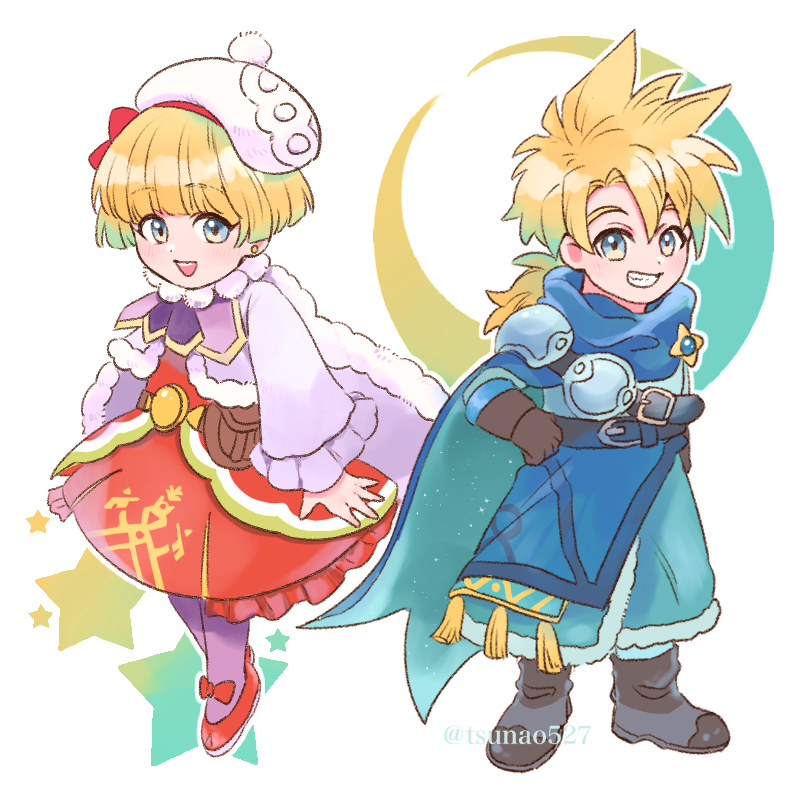 hero's daughter and hero's son (dragon quest and 1 more) drawn by tsunao527