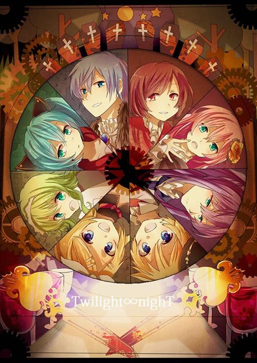 hatsune miku, kagamine rin, kagamine len, megurine luka, kaito, and 3 more (vocaloid and 1 more) drawn by matryoshka_(borscht)