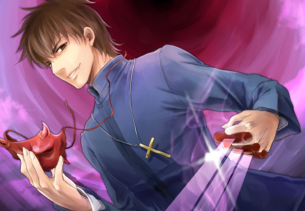 kotomine kirei (fate and 1 more) drawn by momopanda