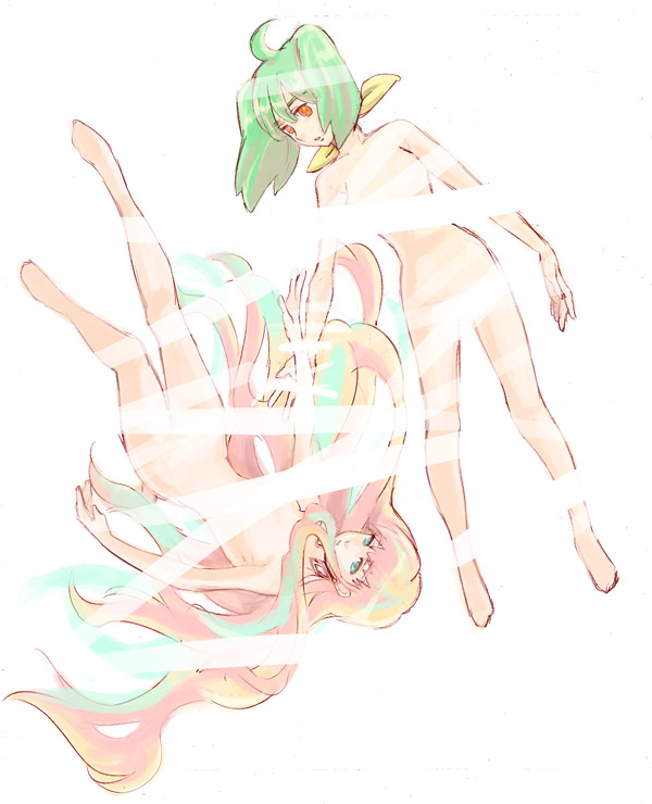 sheryl nome and ranka lee (macross and 1 more) drawn by usutsuchi_kine