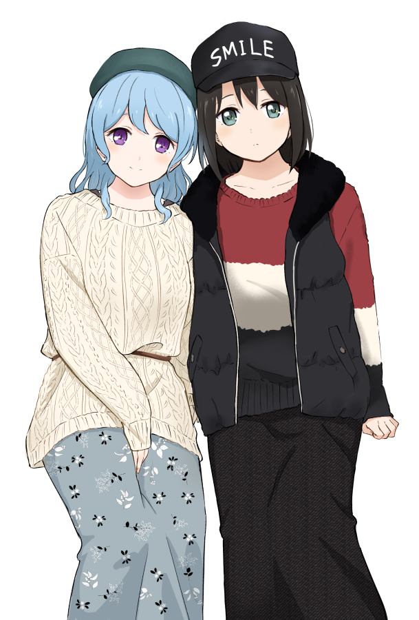 okusawa misaki and matsubara kanon (bang dream!) drawn by shibasaki_shouji