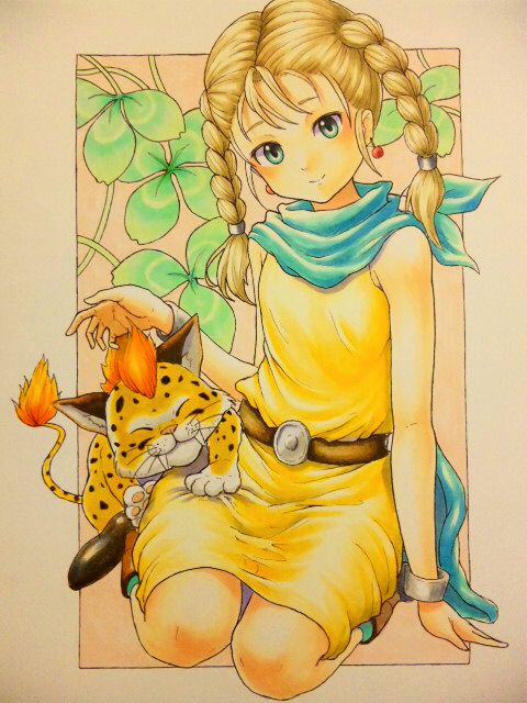bianca and borongo (dragon quest and 1 more) drawn by kami_musume