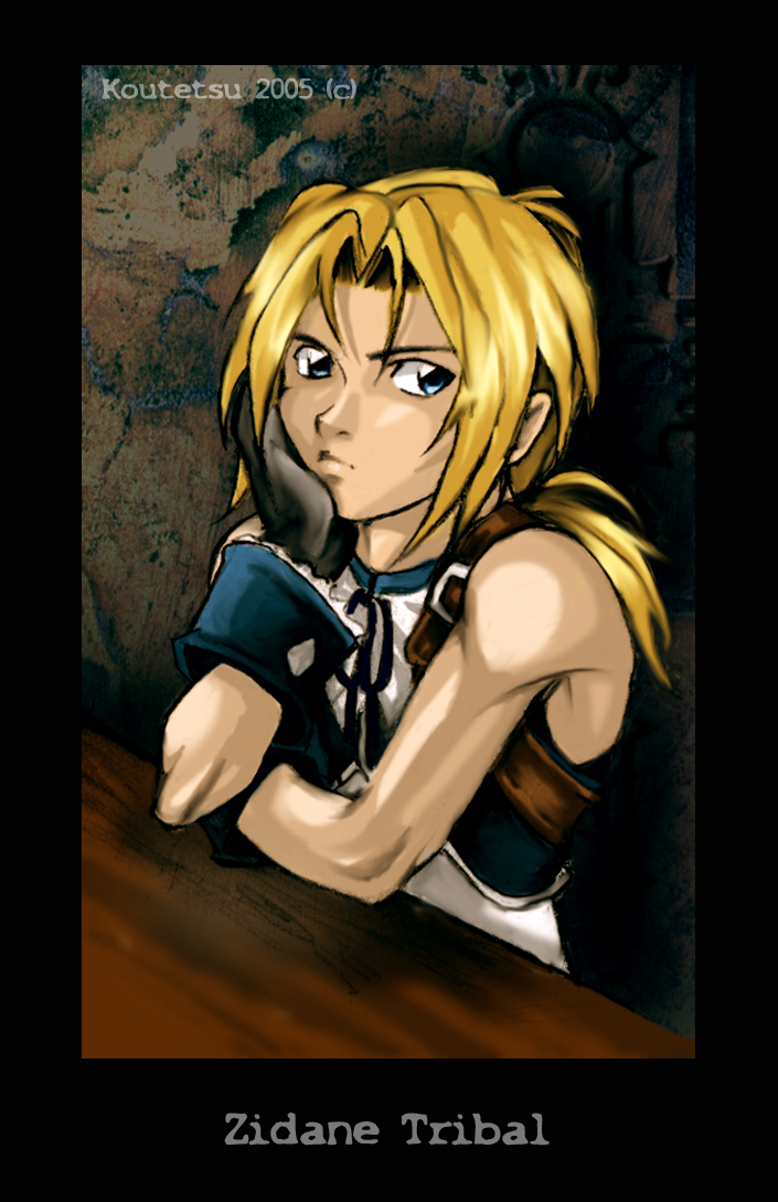 zidane tribal (final fantasy and 2 more) drawn by koutetsu_(fluffybumface)