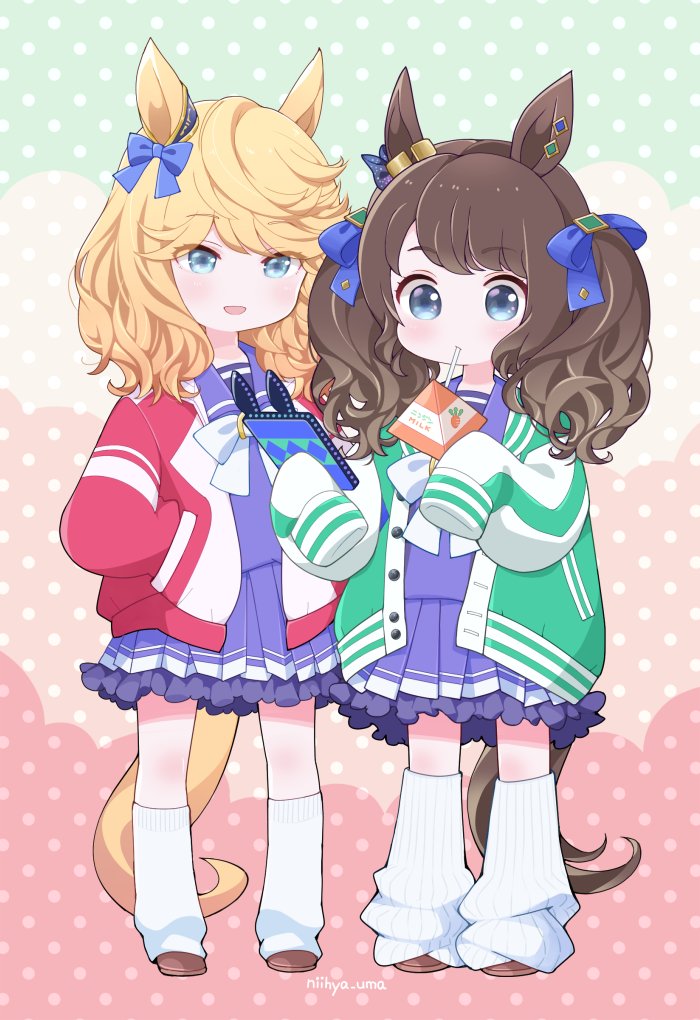 gold city and tosen jordan (umamusume) drawn by mopiwo